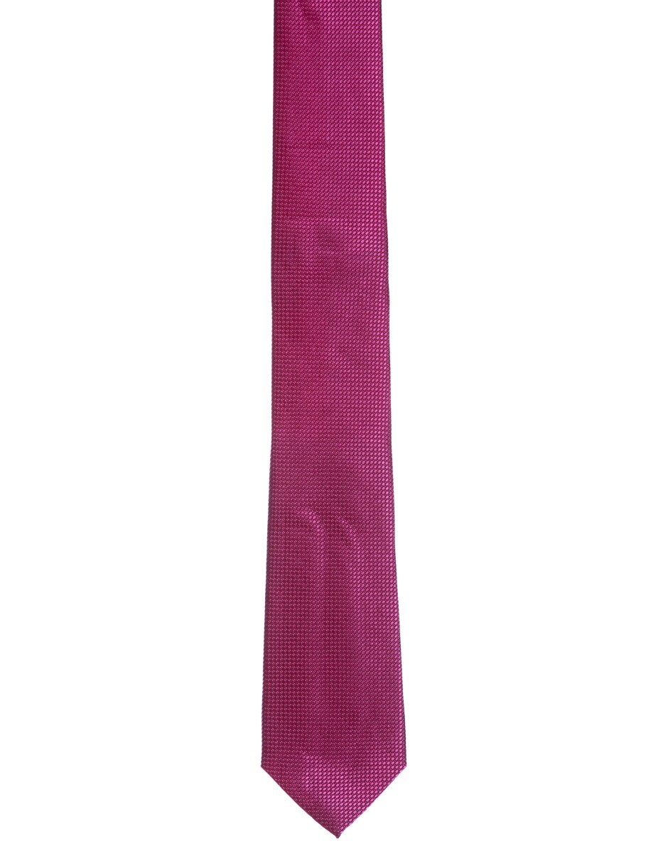 Corbata regular de seda estampado a cuadros para hombre 2
