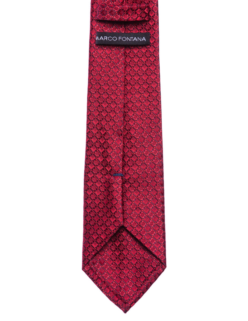 Corbata m fontana regular estampado a cuadros para hombre