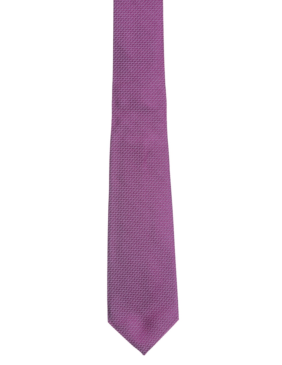 Corbata regular de seda estampado a rayas para hombre 1