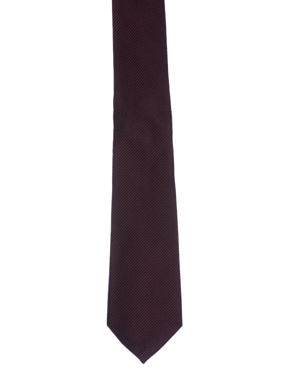 Corbata regular de seda estampado a rayas para hombre 3