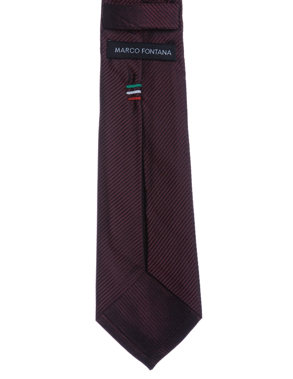 Corbata regular de seda estampado a rayas para hombre 2