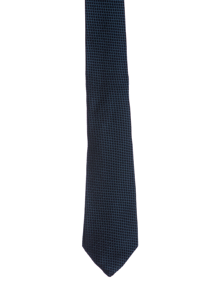 Corbata regular de seda estampado a rayas para hombre 1