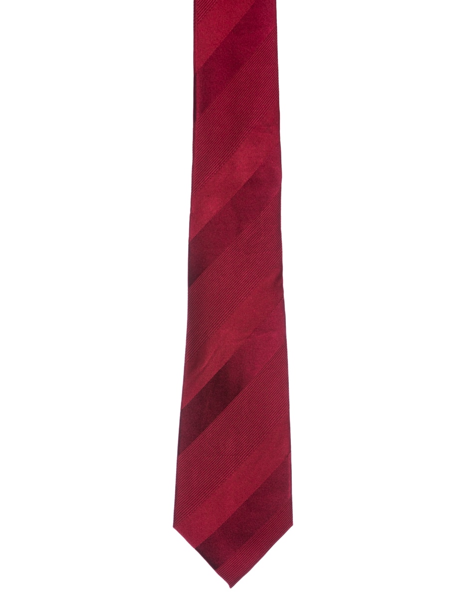 Corbata regular de seda estampado a rayas para hombre