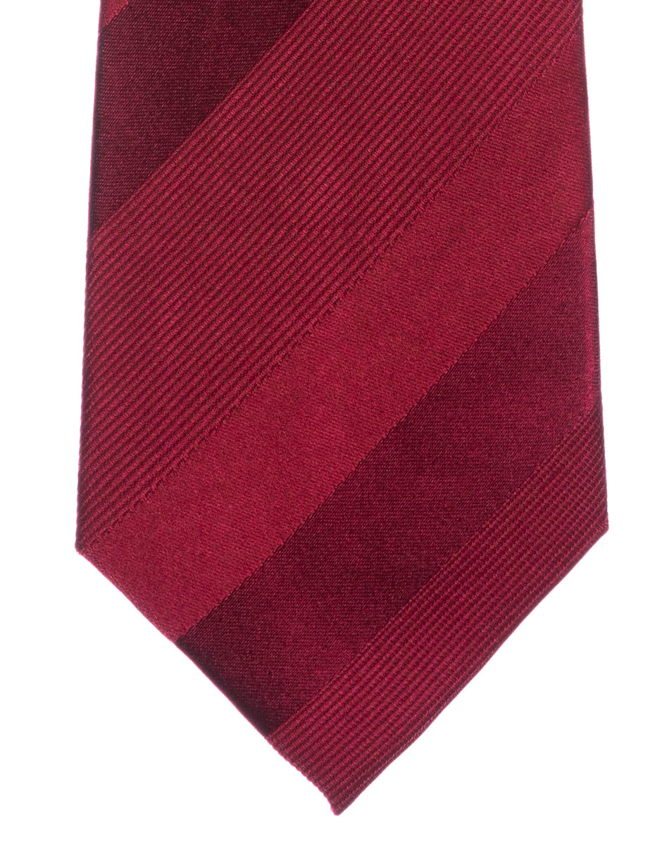 Corbata regular de seda estampado a rayas para hombre 2