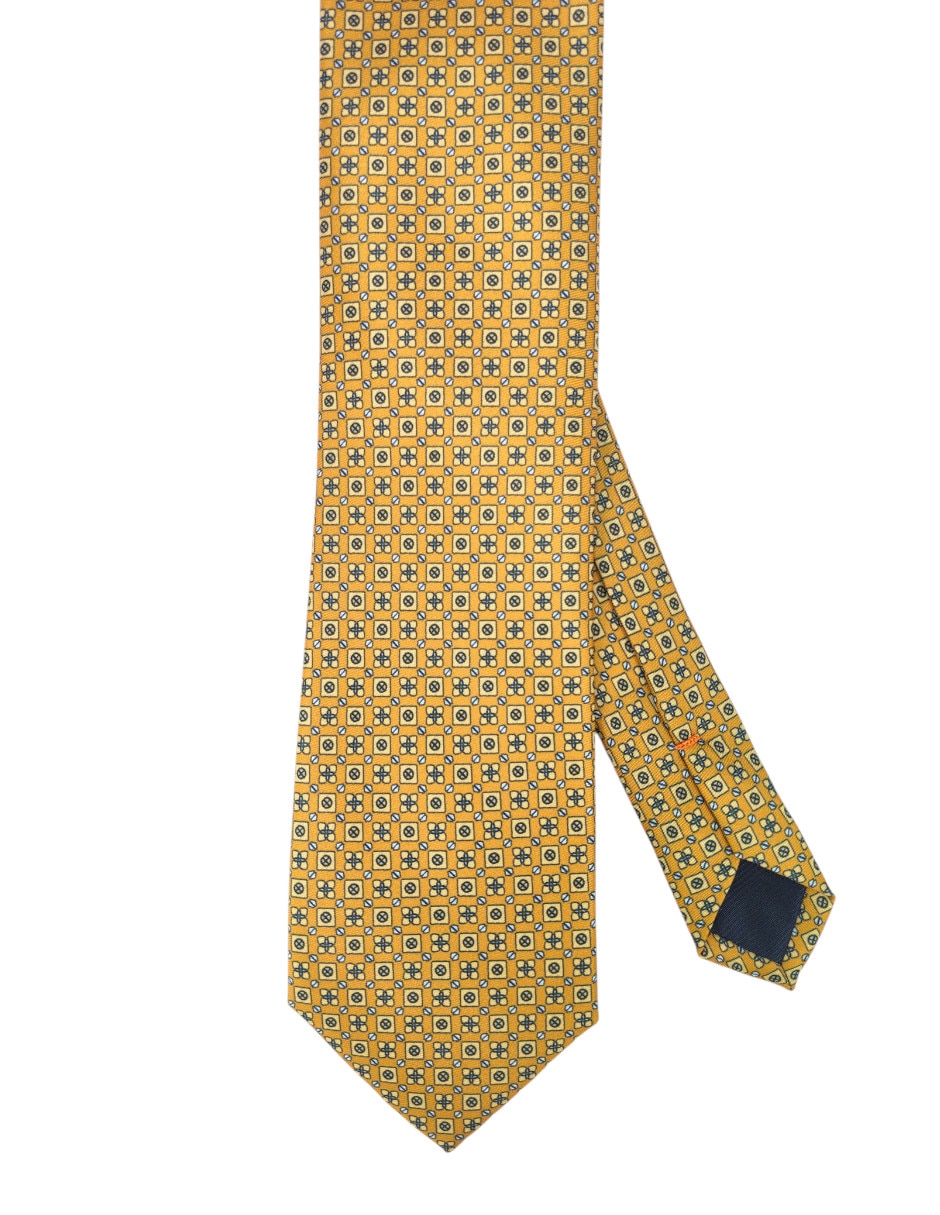 Corbata regular de seda estampado floral para hombre