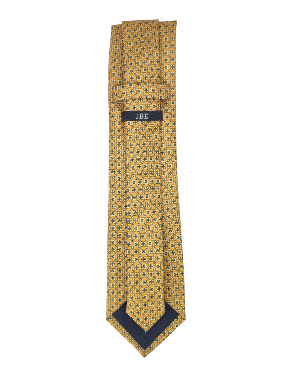 Corbata regular de seda estampado floral para hombre 3