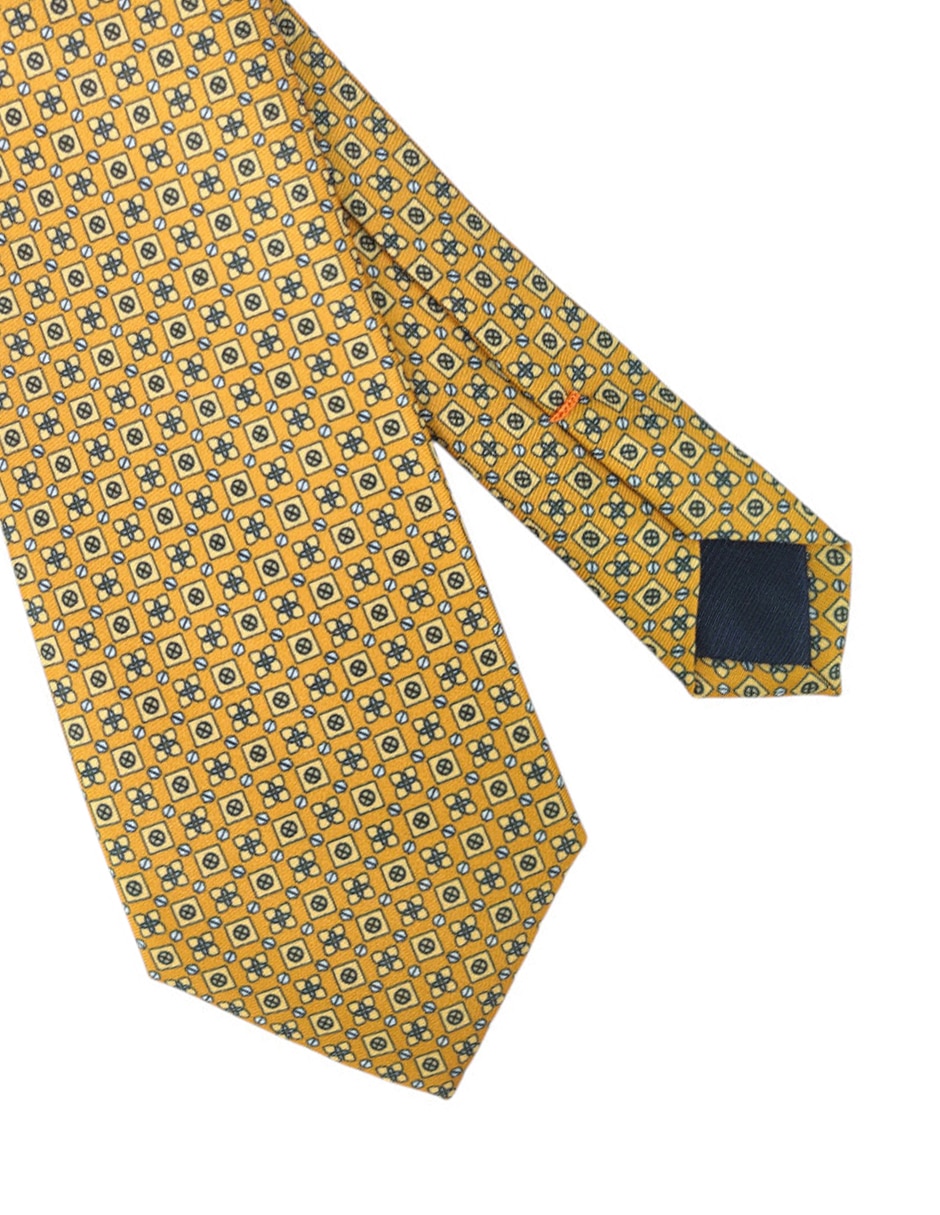 Corbata regular de seda estampado floral para hombre 2