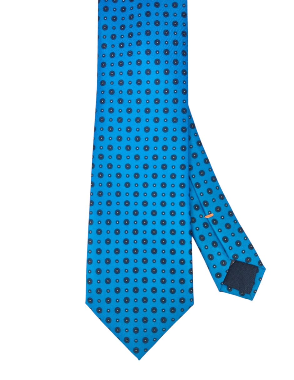 Corbata regular de seda estampado floral para hombre