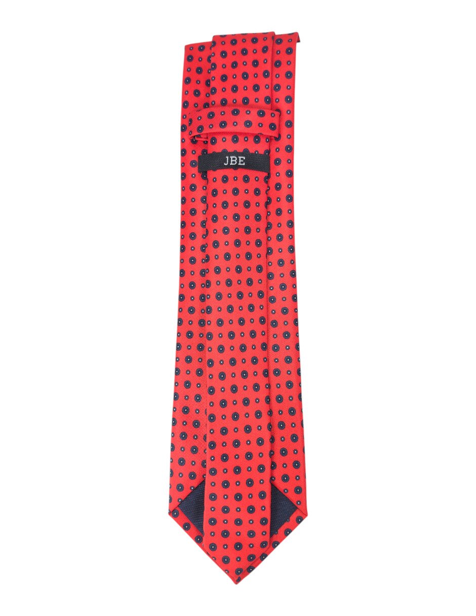 Corbata regular de seda estampado floral para hombre 2