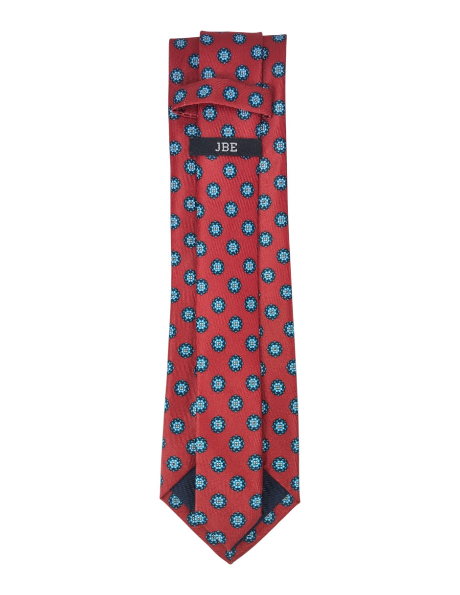 Corbata regular de seda estampado floral para hombre 3