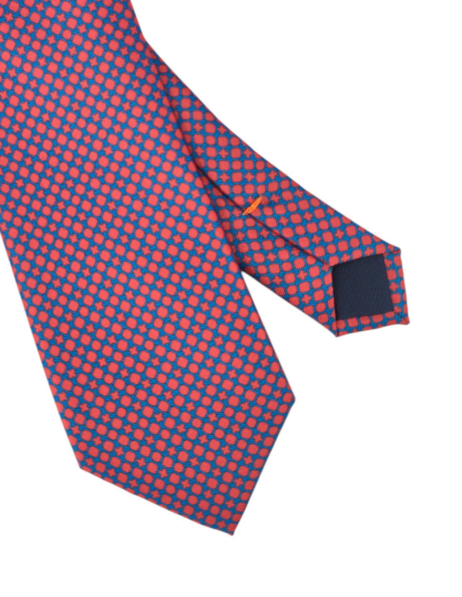 Corbata regular de seda estampado floral para hombre 3