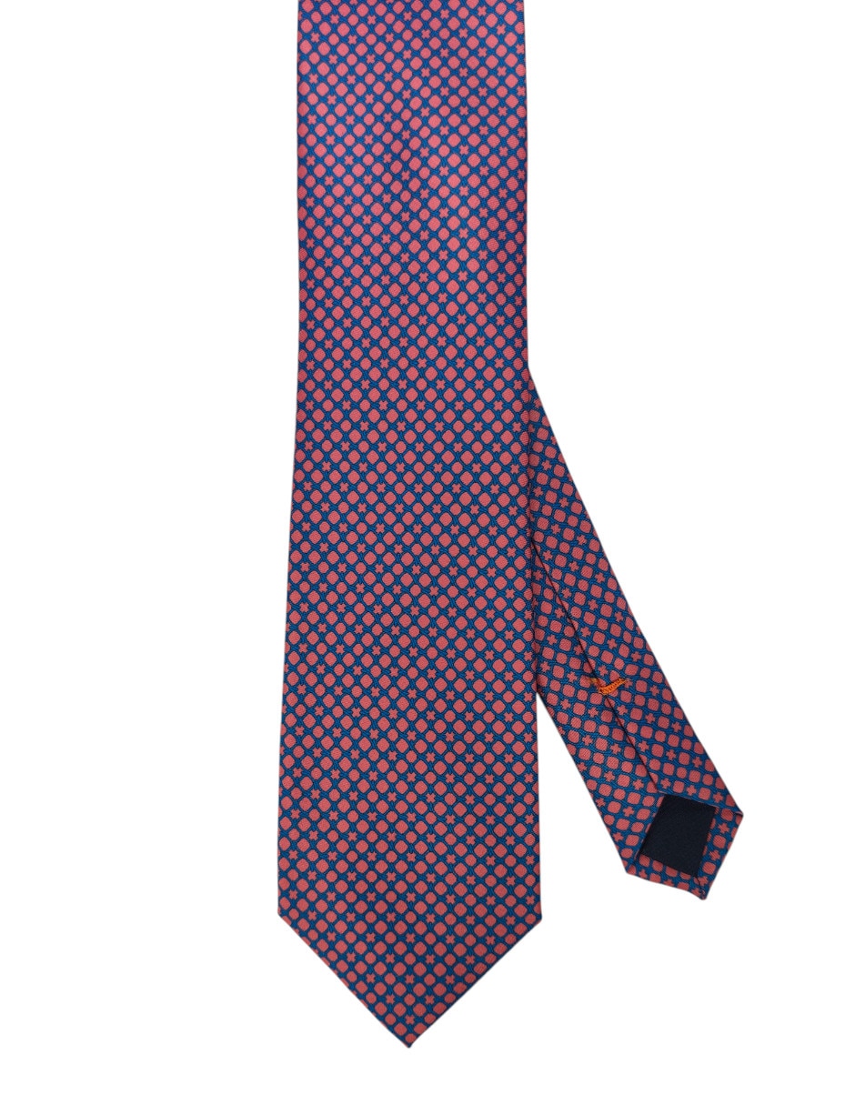 Corbata regular de seda estampado floral para hombre