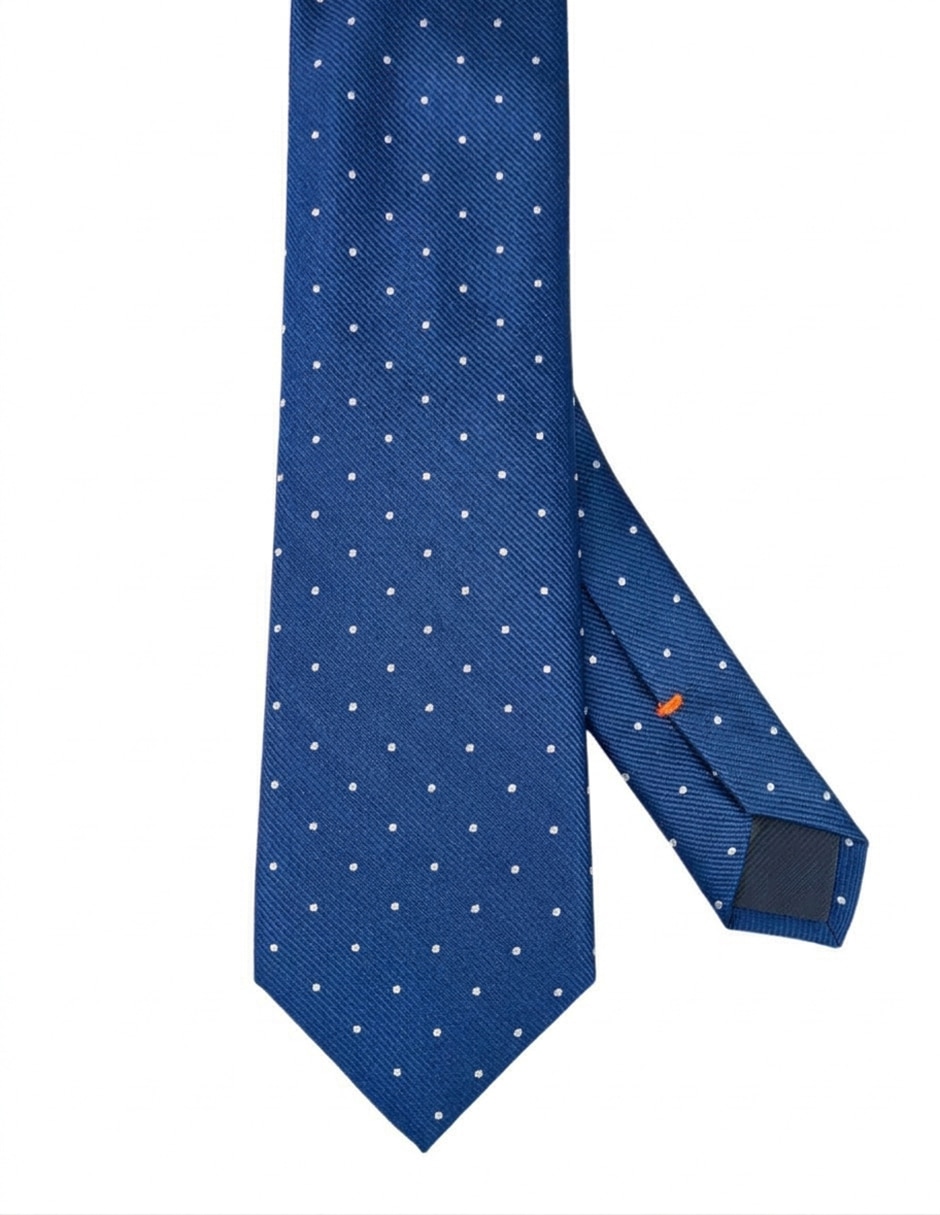 Corbata regular estampado lunares para hombre