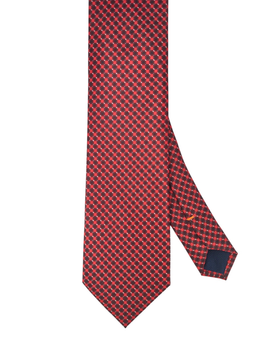 Corbata regular de seda estampado para hombre 1