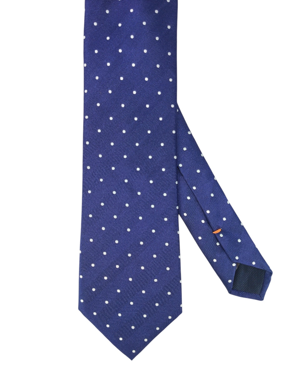 Corbata regular estampado lunares para hombre