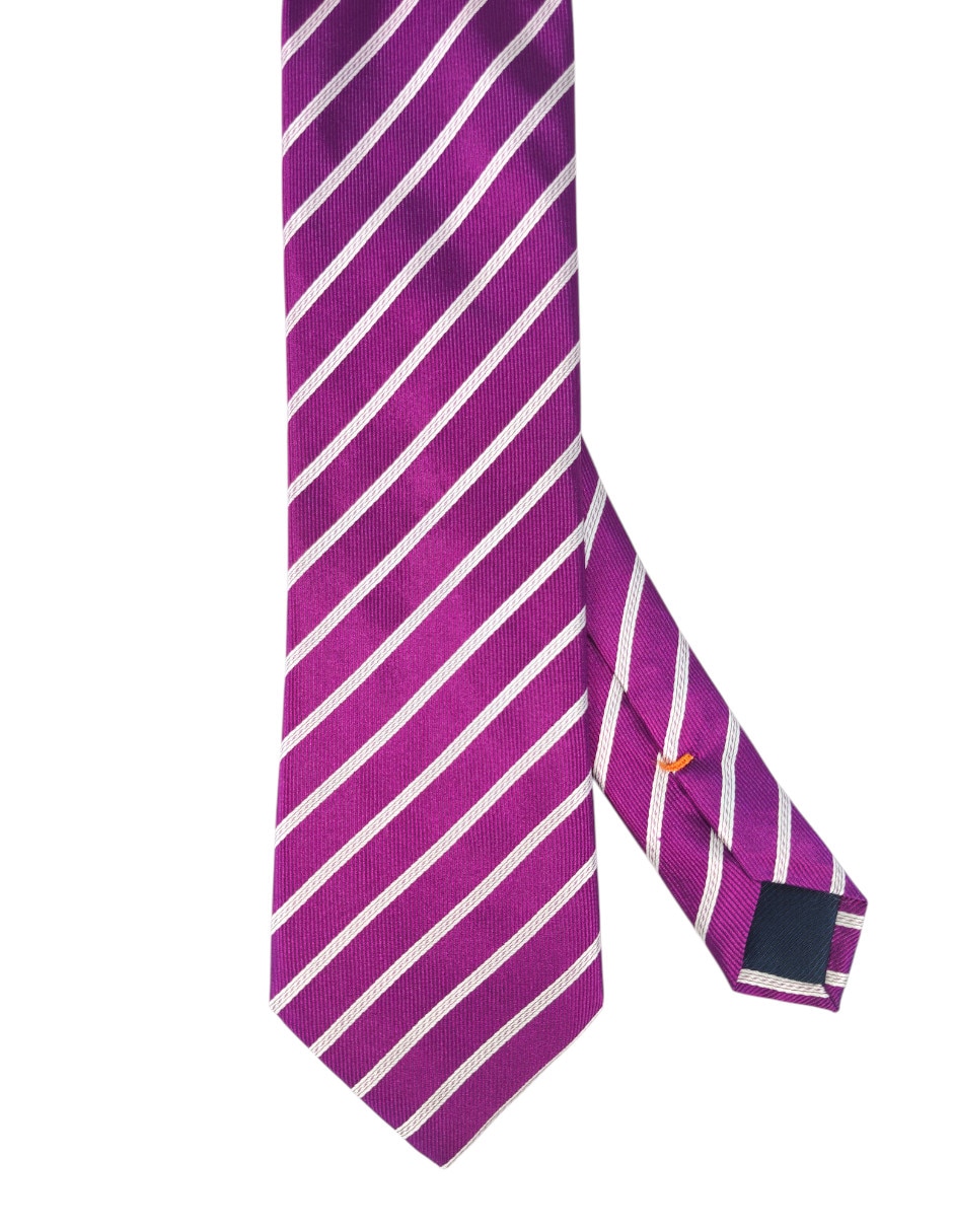 Corbata regular estampado a rayas para hombre 1