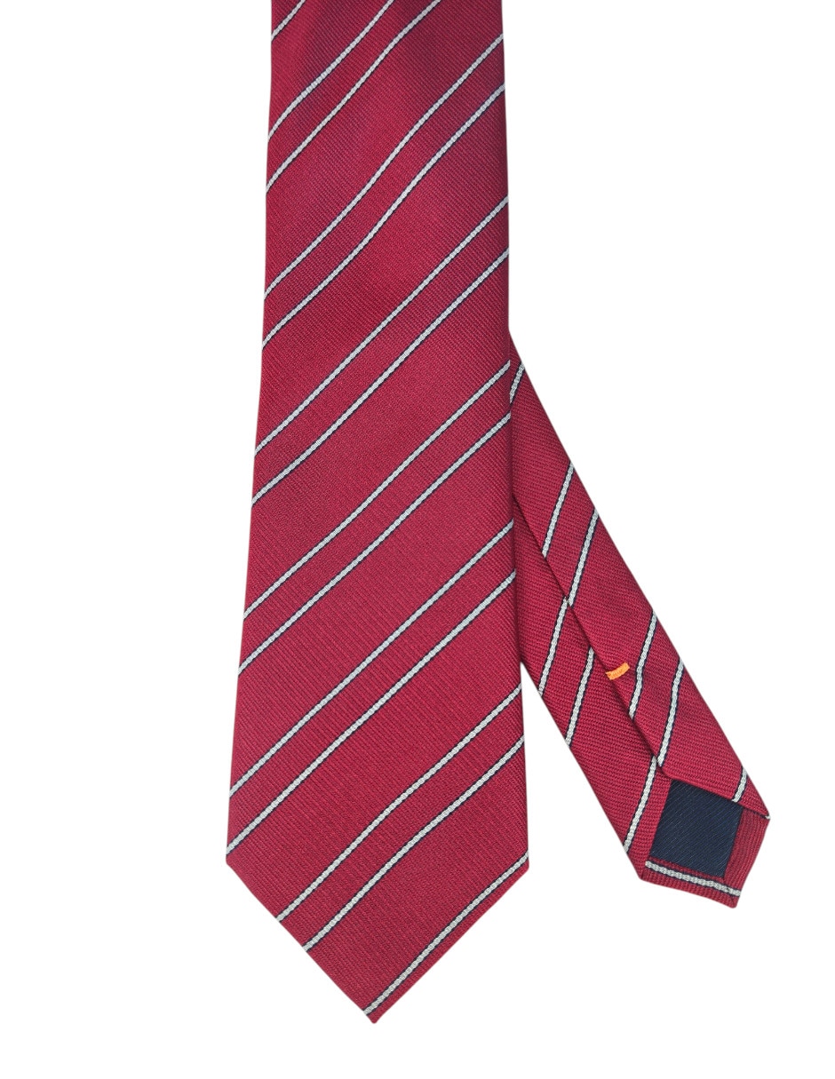 Corbata regular estampado a rayas para hombre 1