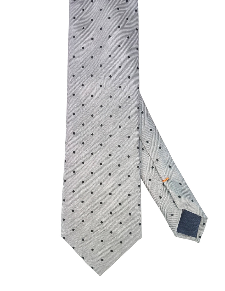 Corbata regular estampado lunares para hombre 1