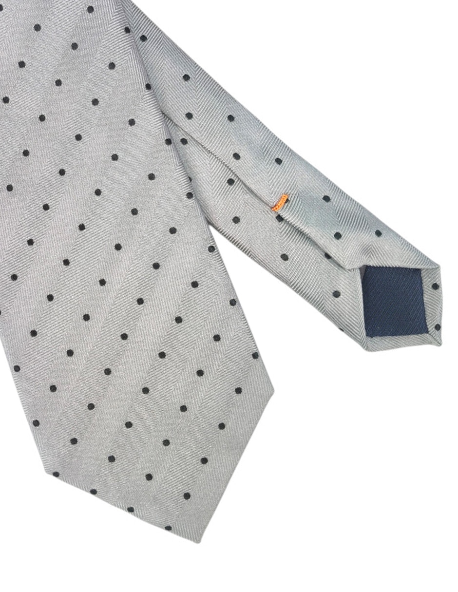 Corbata regular estampado lunares para hombre 2