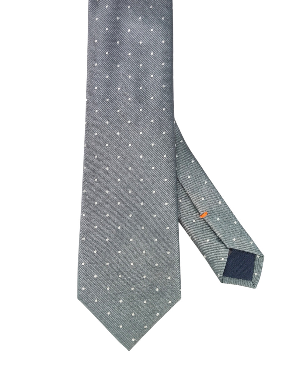 Corbata regular estampado lunares para hombre 1