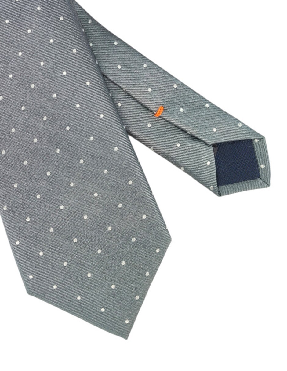 Corbata regular estampado lunares para hombre 3
