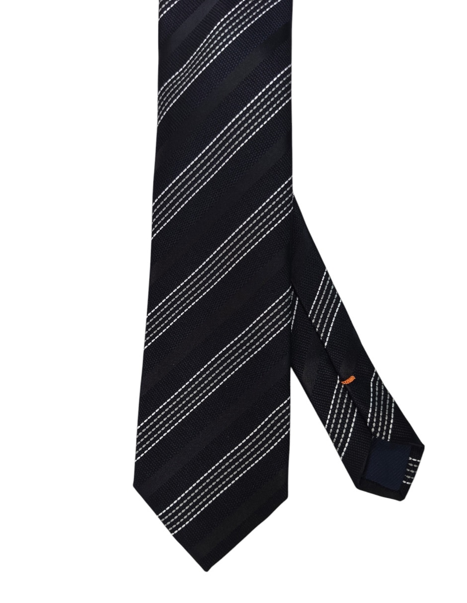 Corbata regular estampado a rayas para hombre 1