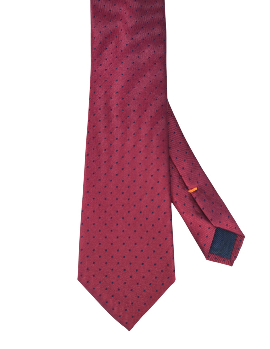 Corbata regular estampado lunares para hombre 1
