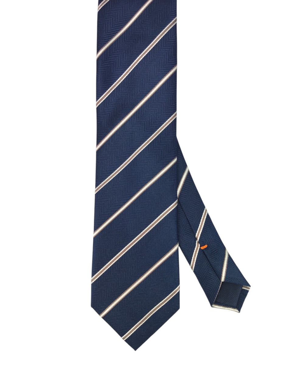 Corbata regular estampado a rayas para hombre