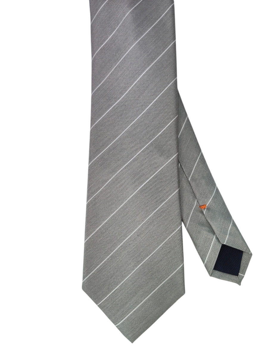 Corbata regular estampado a rayas para hombre 1