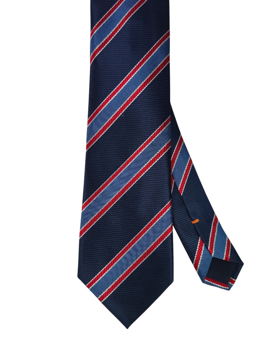 Corbata regular estampado a rayas para hombre