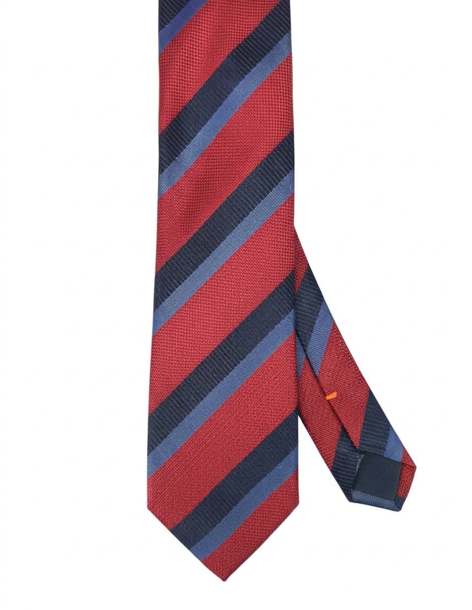 Corbata regular estampado a rayas para hombre 1
