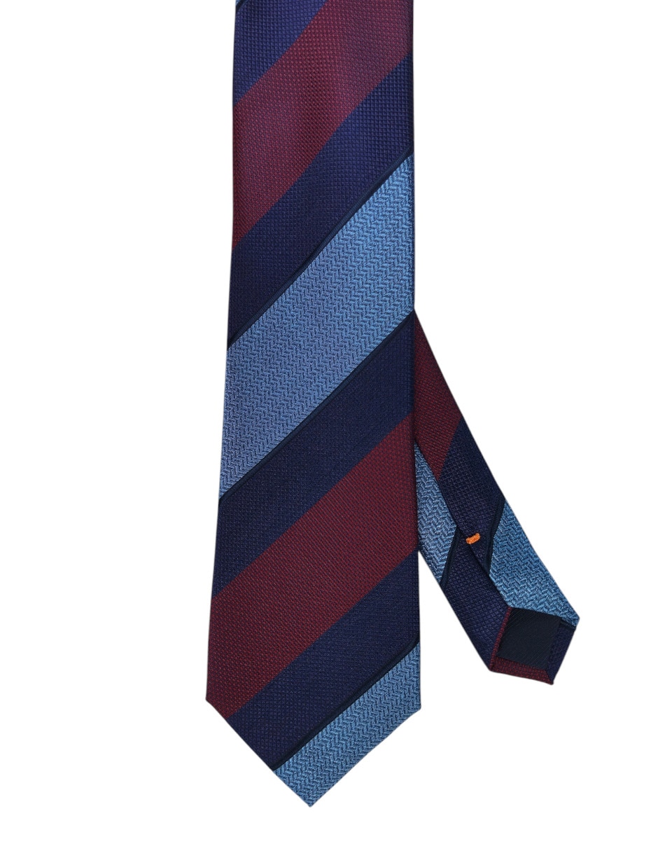 Corbata regular estampado a rayas para hombre 1