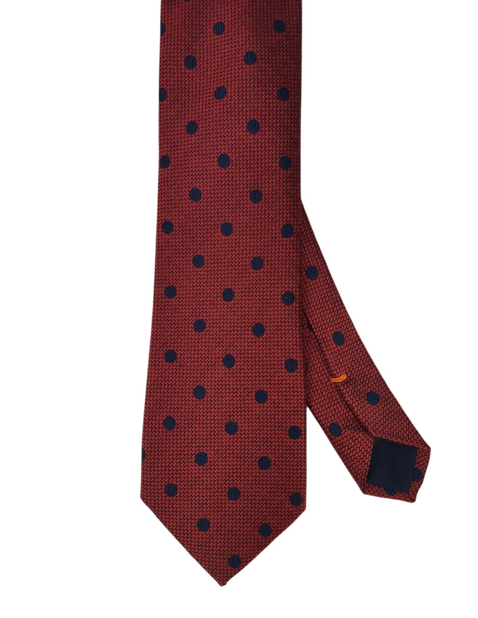Corbata regular estampado lunares para hombre 1