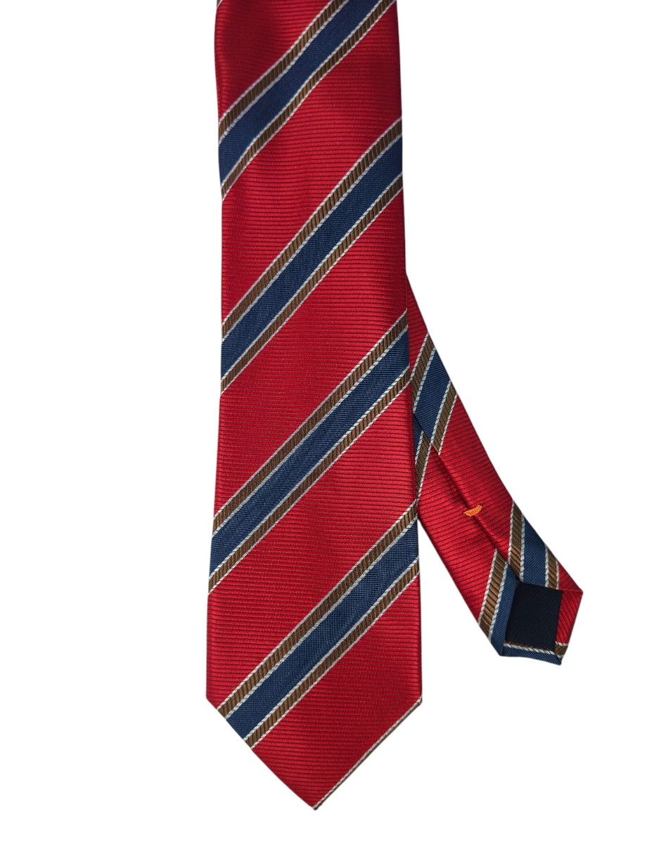 Corbata regular estampado a rayas para hombre 1