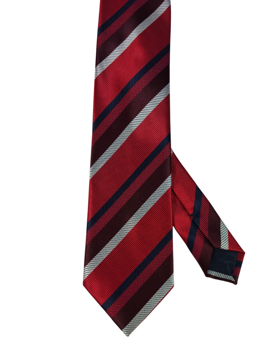 Corbata regular estampado a rayas para hombre 1