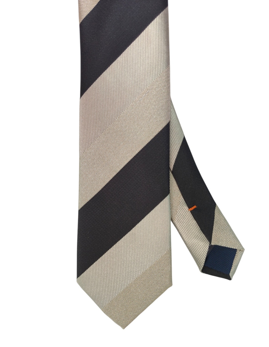 Corbata regular estampado a rayas para hombre 1