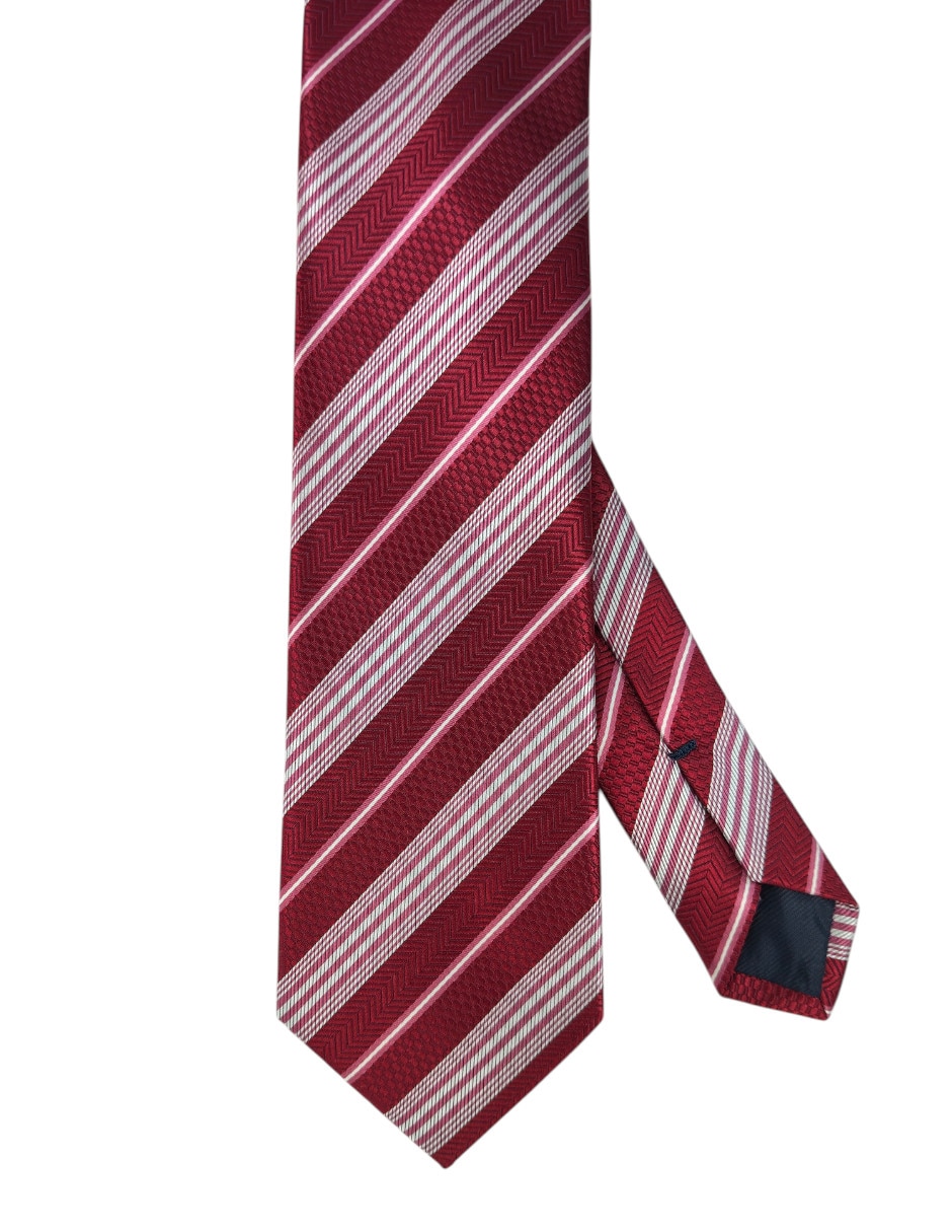 Corbata regular estampado a rayas para hombre 1