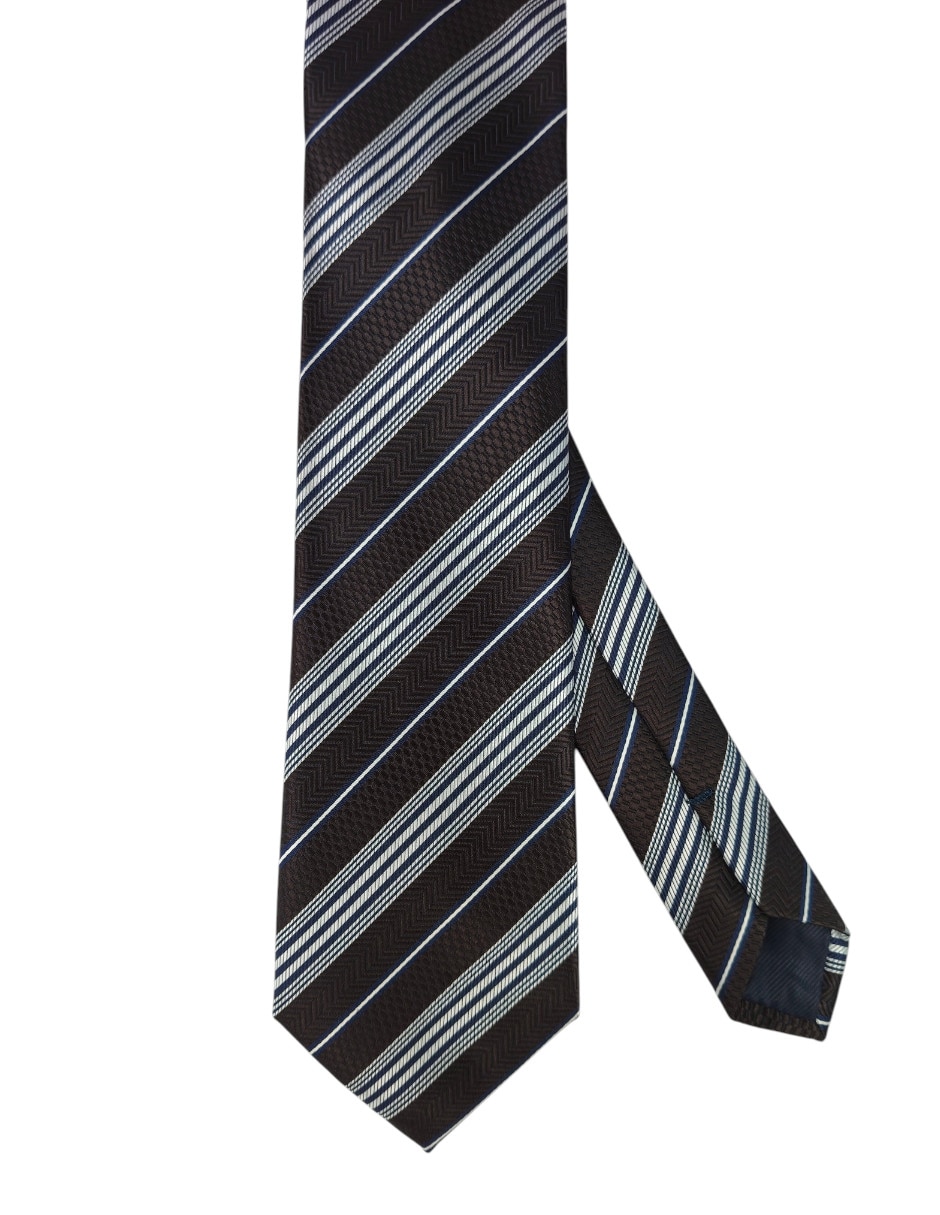 Corbata regular estampado a rayas para hombre