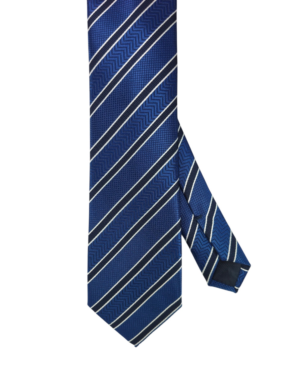 Corbata regular estampado a rayas para hombre