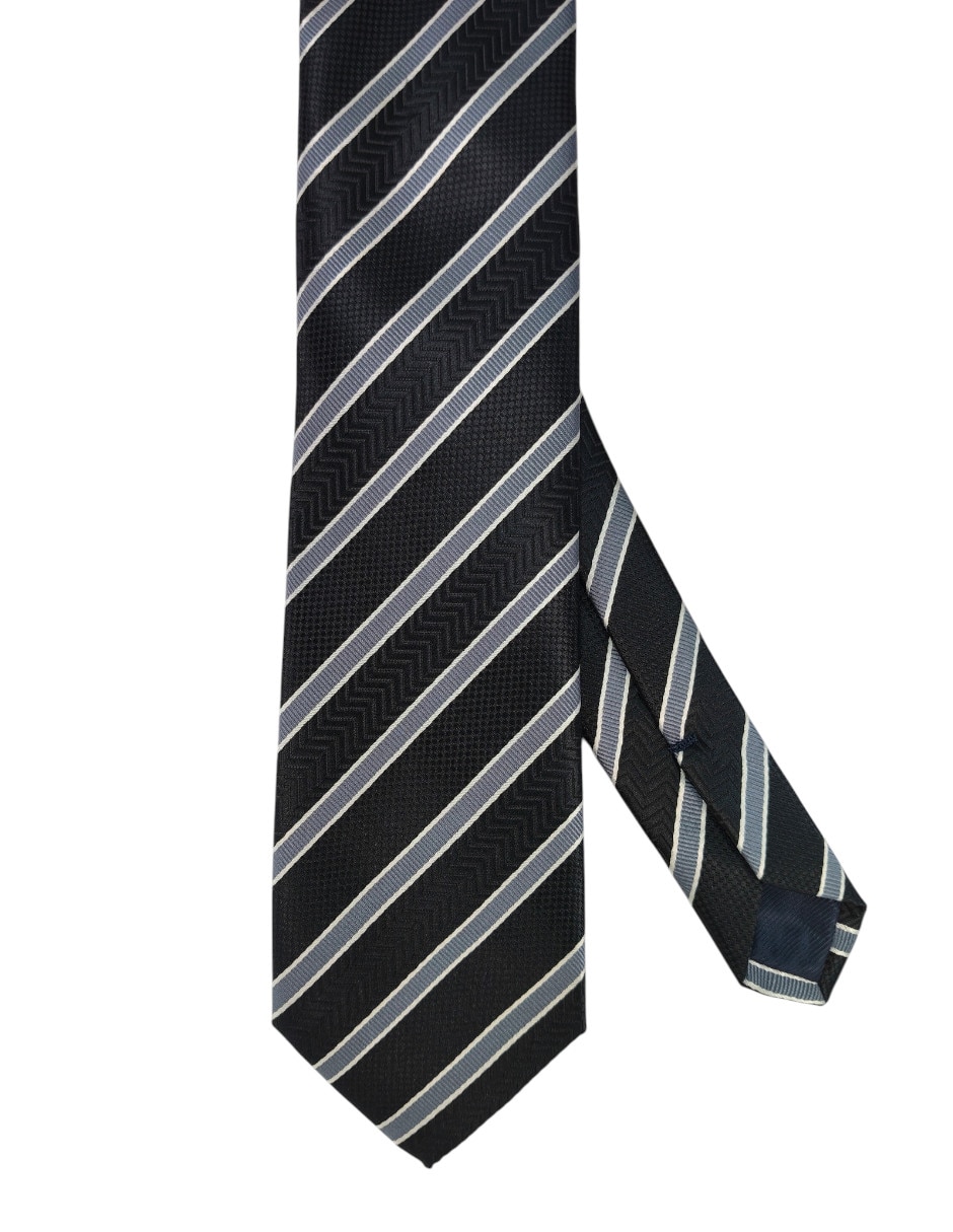 Corbata regular estampado a rayas para hombre 1