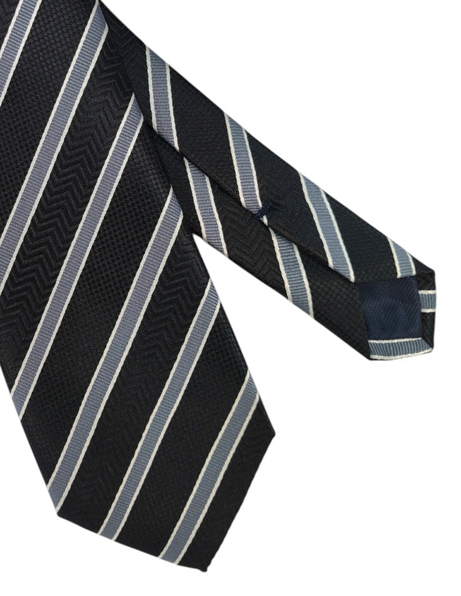 Corbata regular estampado a rayas para hombre 2