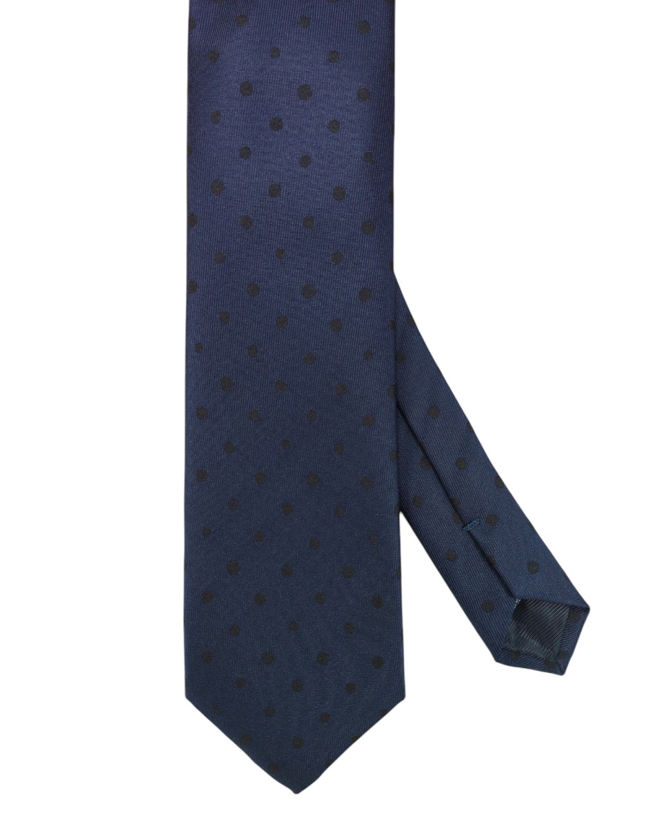 Corbata regular estampado lunares para hombre