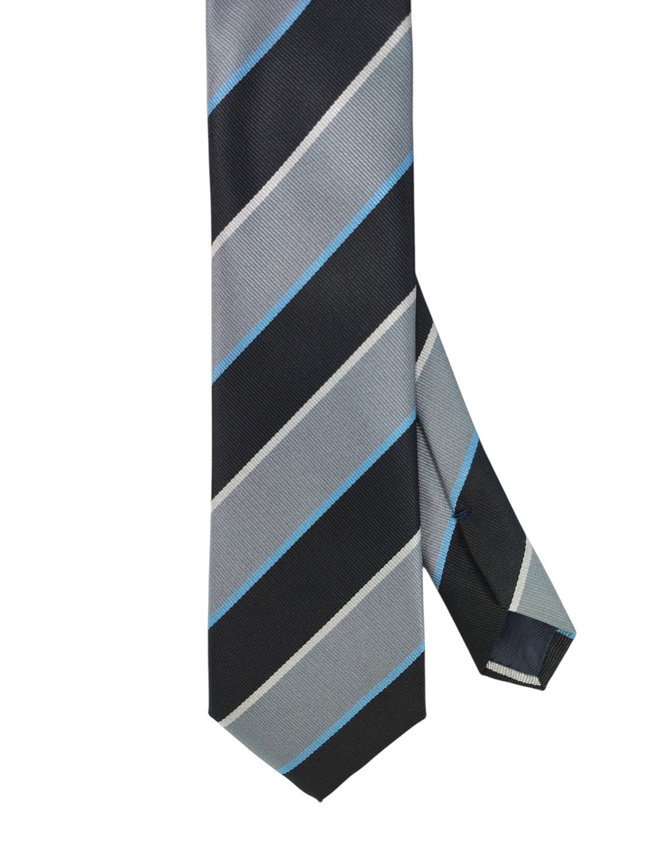 Corbata regular estampado a rayas para hombre 1