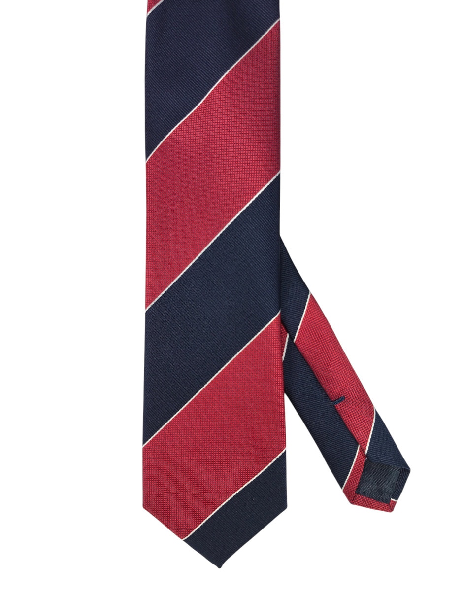 Corbata regular estampado a rayas para hombre 1