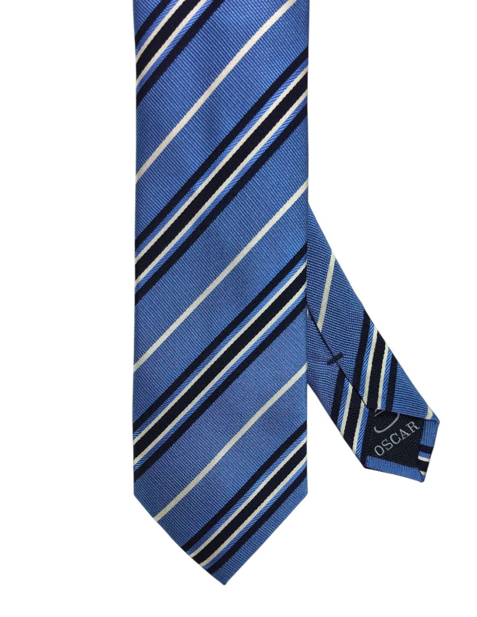 Corbata regular estampado a rayas para hombre