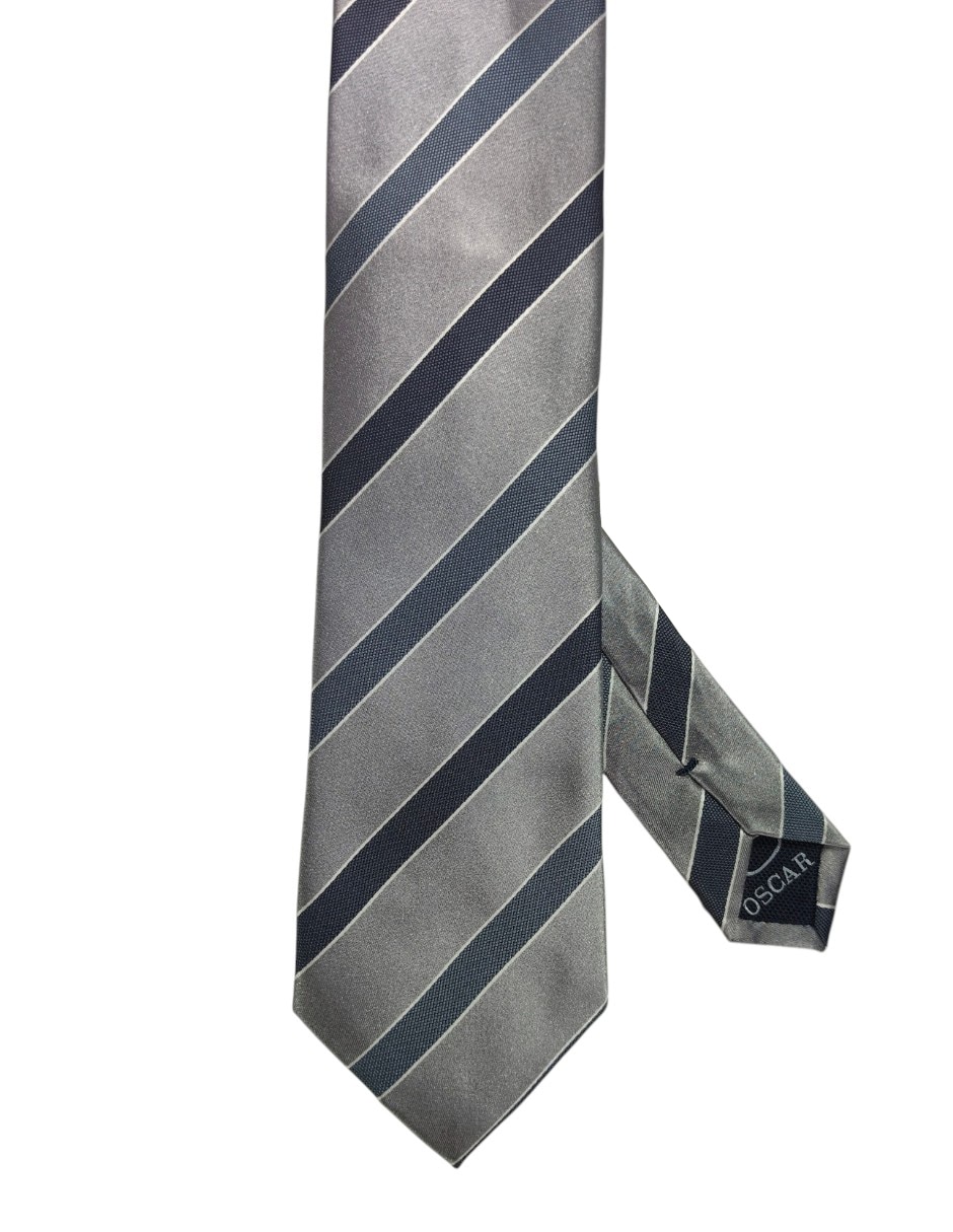 Corbata regular estampado a rayas para hombre 1