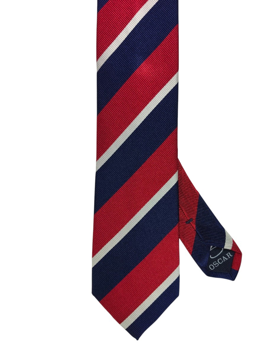 Corbata regular estampado a rayas para hombre 1