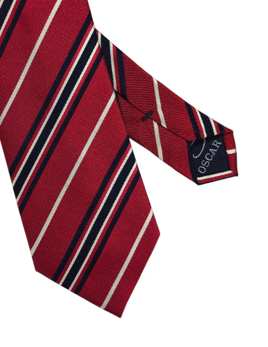 Corbata regular estampado a rayas para hombre 2