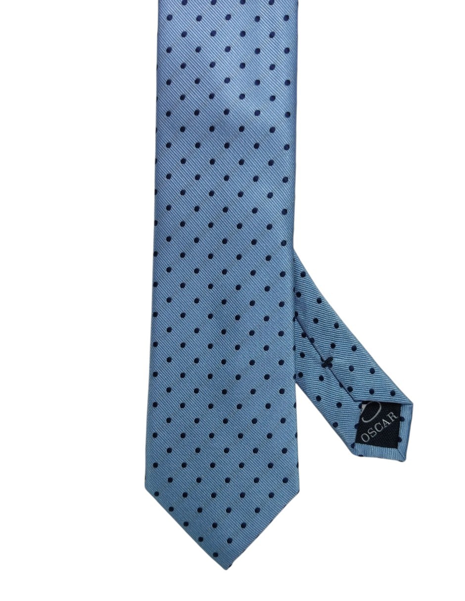 Corbata regular estampado lunares para hombre