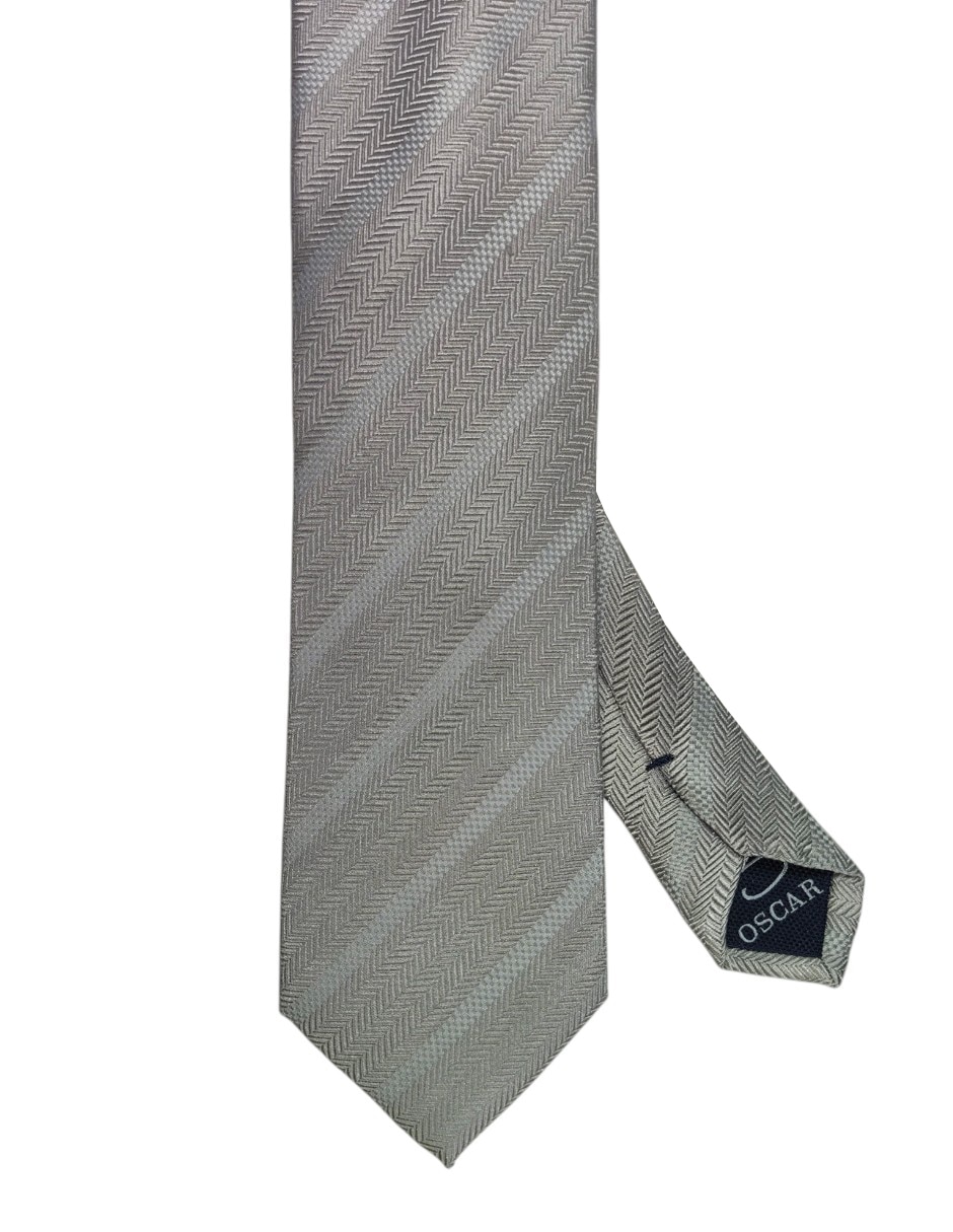 Corbata regular estampado a rayas para hombre 1